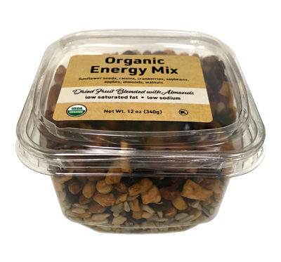 Organic Energy Trail Mix, 12 oz Container - 12 Pack