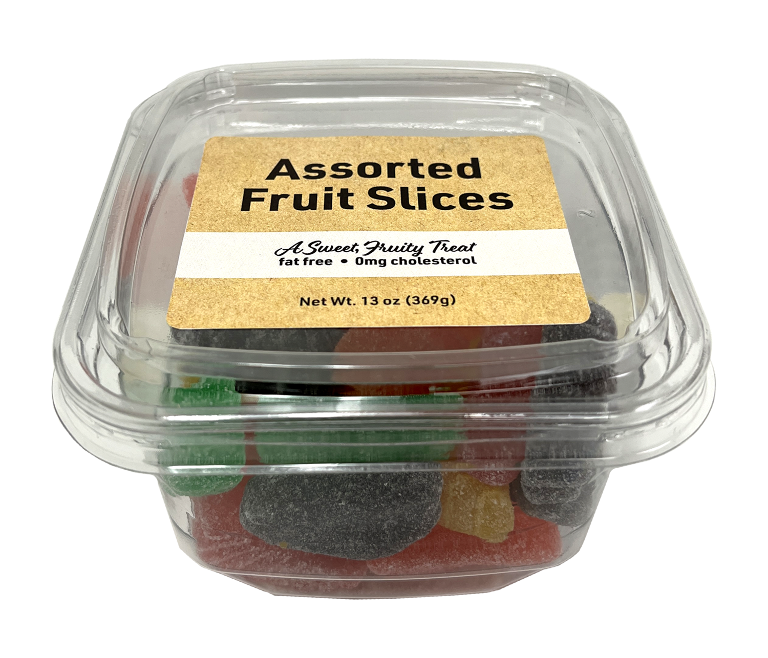 Assorted Candy Fruit Slices, 13 oz Container