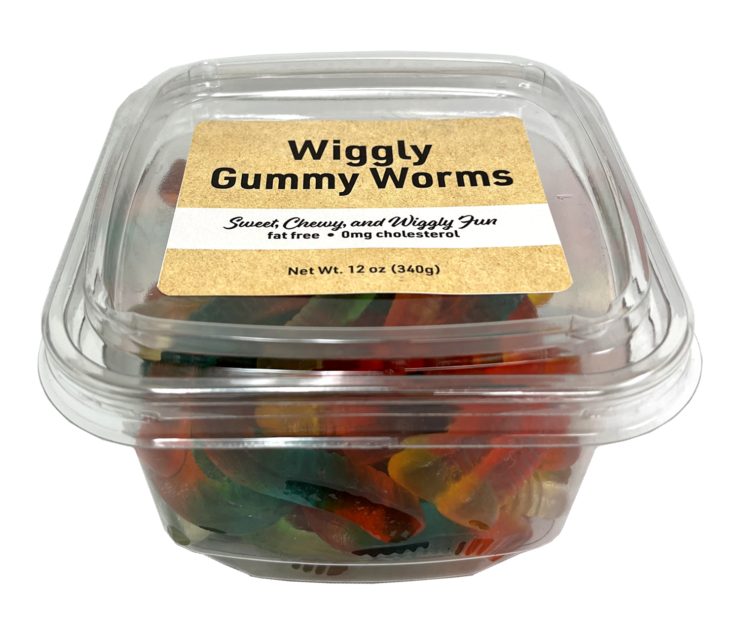 Wiggly Gummy Worms, 12 oz Container