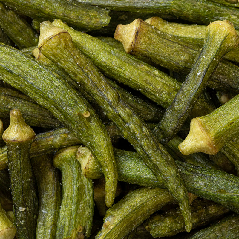 Okra chips with sea salt