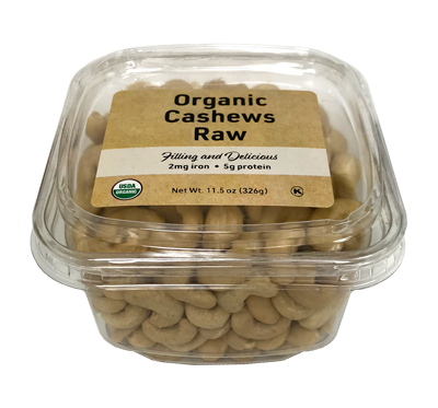Organic Cashews (Raw), 11.5 oz Container - 12 Pack