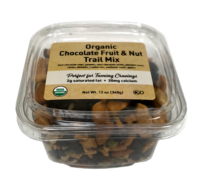 Organic Chocolate, Fruit, & Nut Trail Mix, 12 oz Container - 12 Pack