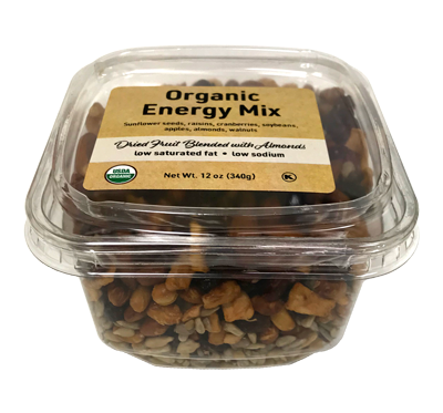 Organic Energy Trail Mix, 12 oz  Container - 12 Pack
