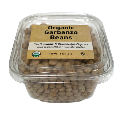 Organic Garbanzo Beans (Chickpeas), 14 oz Container - 12 Pack