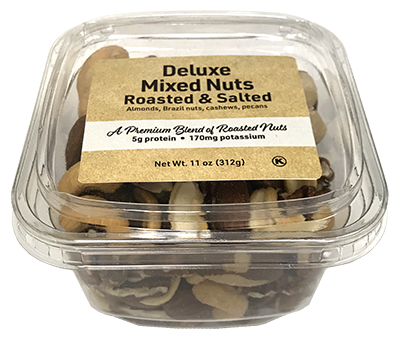 Plastic Tub of Deluxe Mixed Nuts Roasted and Salted