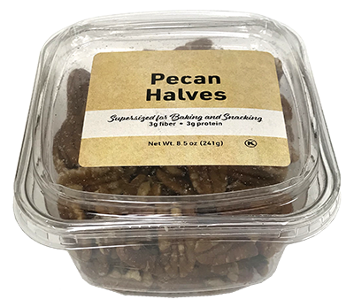 Pecan Halves (Jr. Mammoth), 8.5 oz Container - 12 Pack