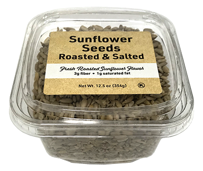Sunflower Seeds: Roasted & Salted (No Shell), 11 oz Container - 12 Pack