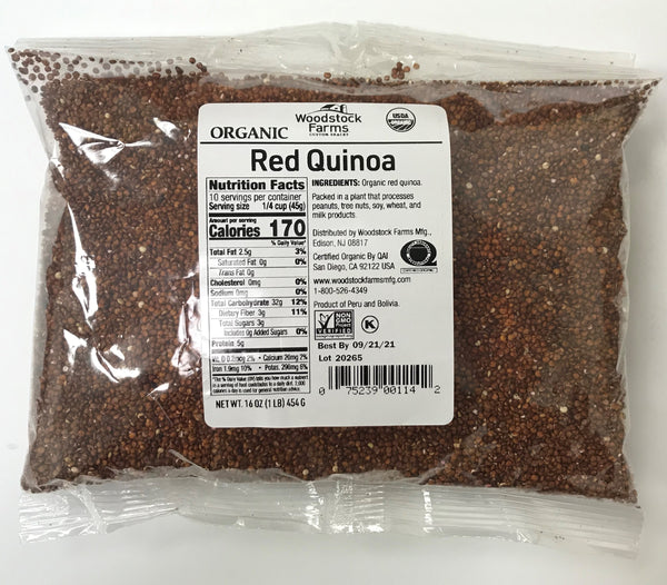 Organic Quinoa - Red, 16 oz Bag - 24 Pack